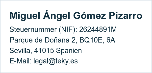 Angaben zum Anbieter dieser Website
